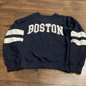 Boston Men's Navy Crewneck Sweater